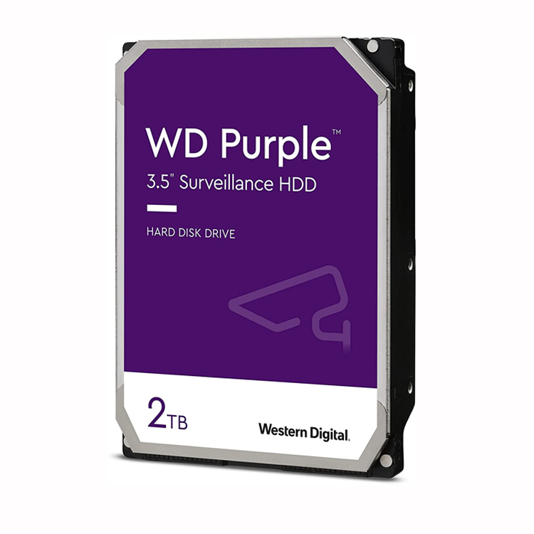 Western Digital 2TB Surveillance Hard Drive, 5400 RPM, SATA 6 Gb/s, 64 MB Cache, 3.5″ – Purple